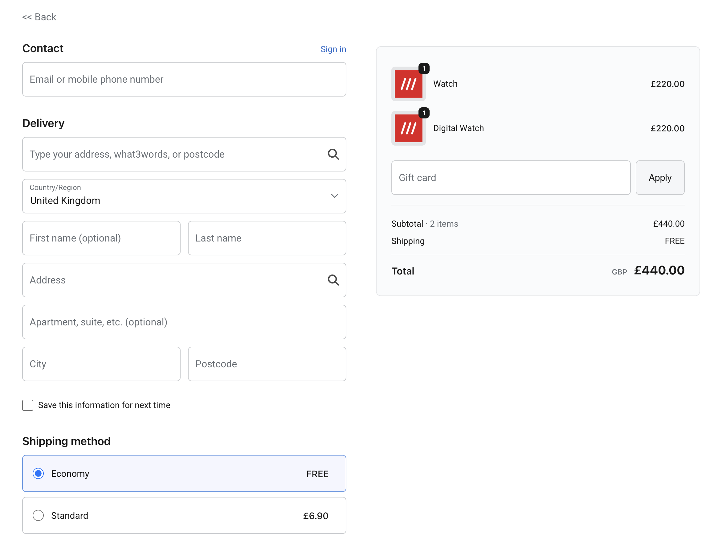 Address validator demo screenshot