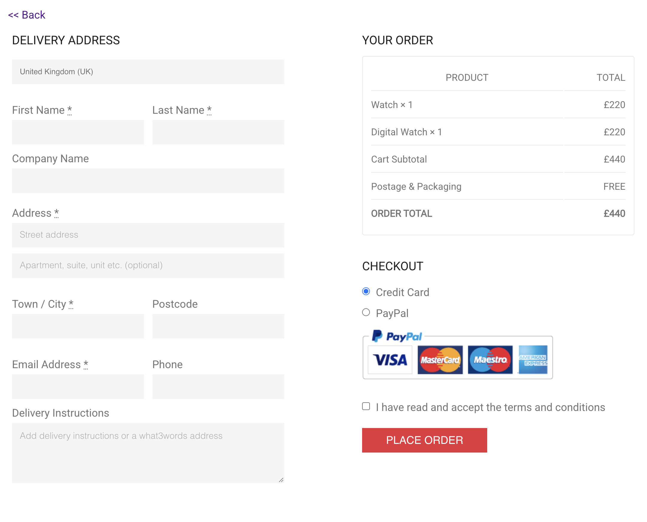 Delivery notes LTR demo screenshot